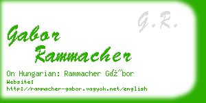 gabor rammacher business card